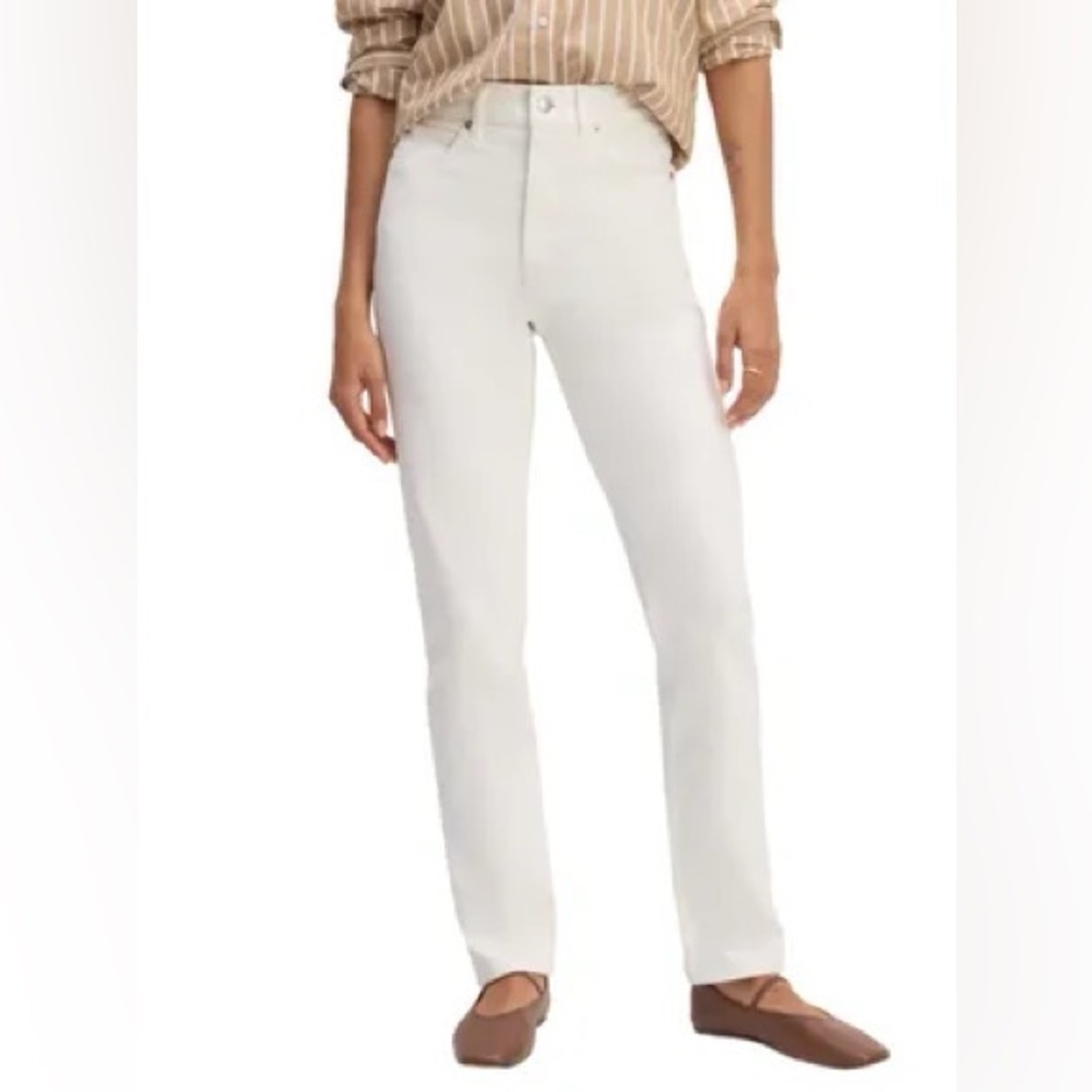 New Ralph Lauren Black Label White High Rise Tapered Jeans Womens 16
